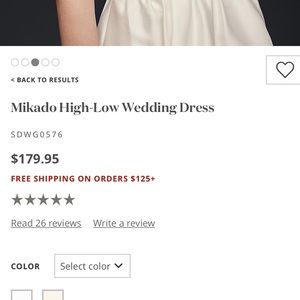 Wedding dress, strapless